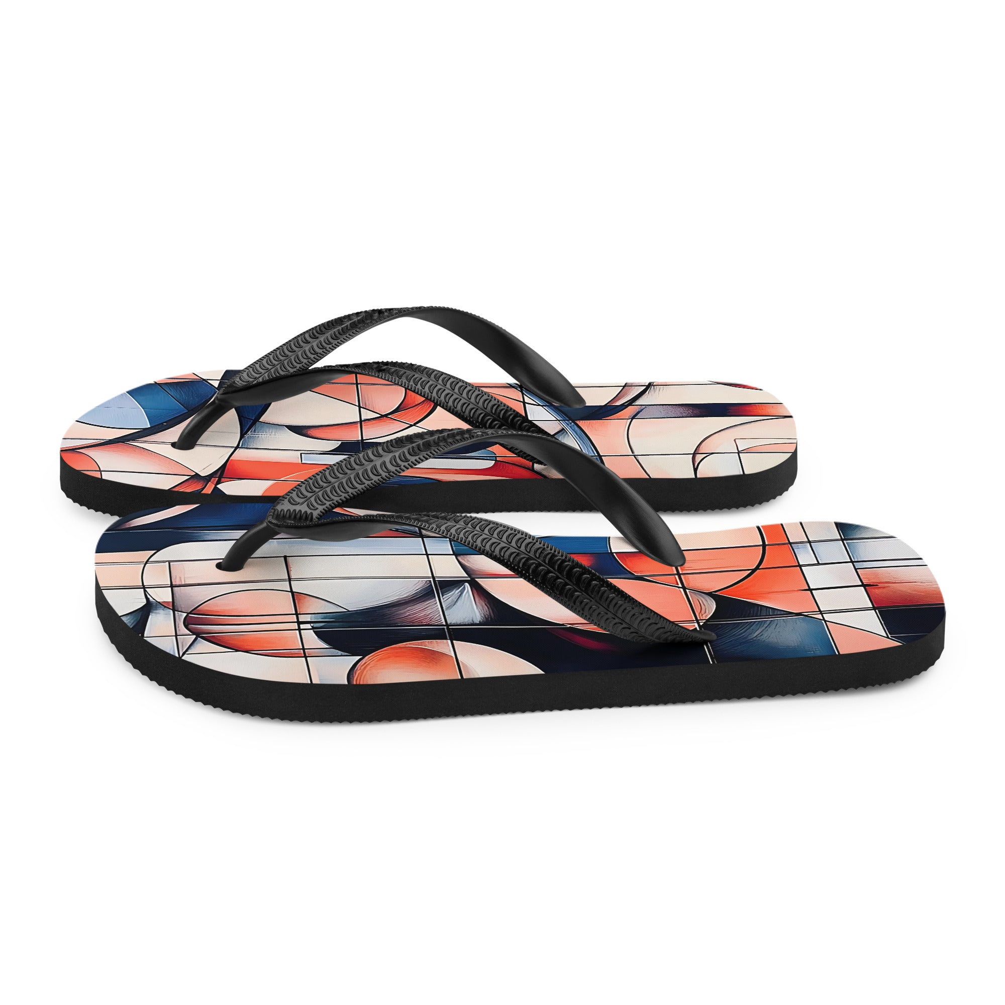 Flip - Flops Geometrik - Bunt, Bequem & Perfekt für Sommer & Strand - Cooroi