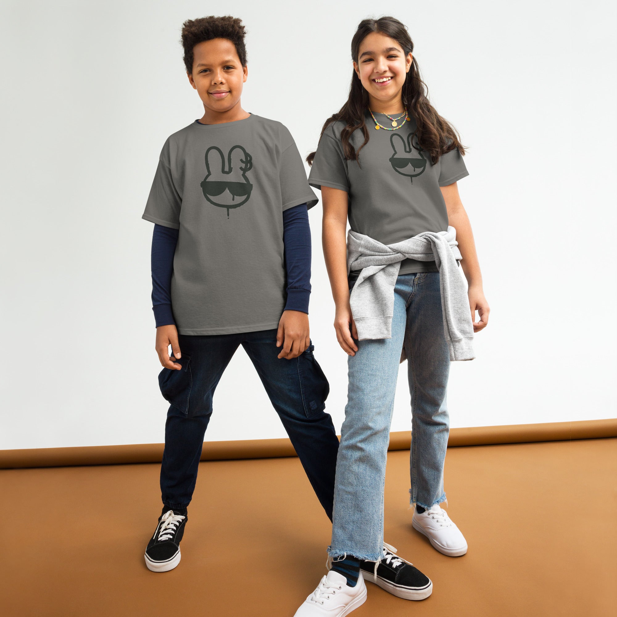 Hasenmotiv T-Shirt Jugendlich Maedchen Jungen