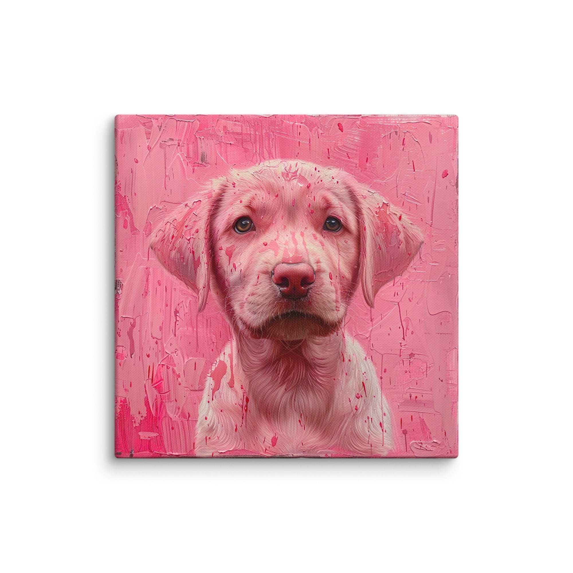 Der rosa Hund, Leinwand - Cooroi