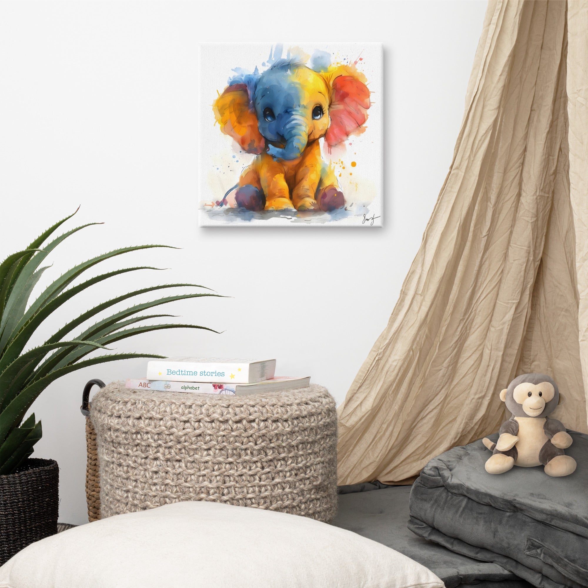 Baby Elefant, Leinwand - Cooroi