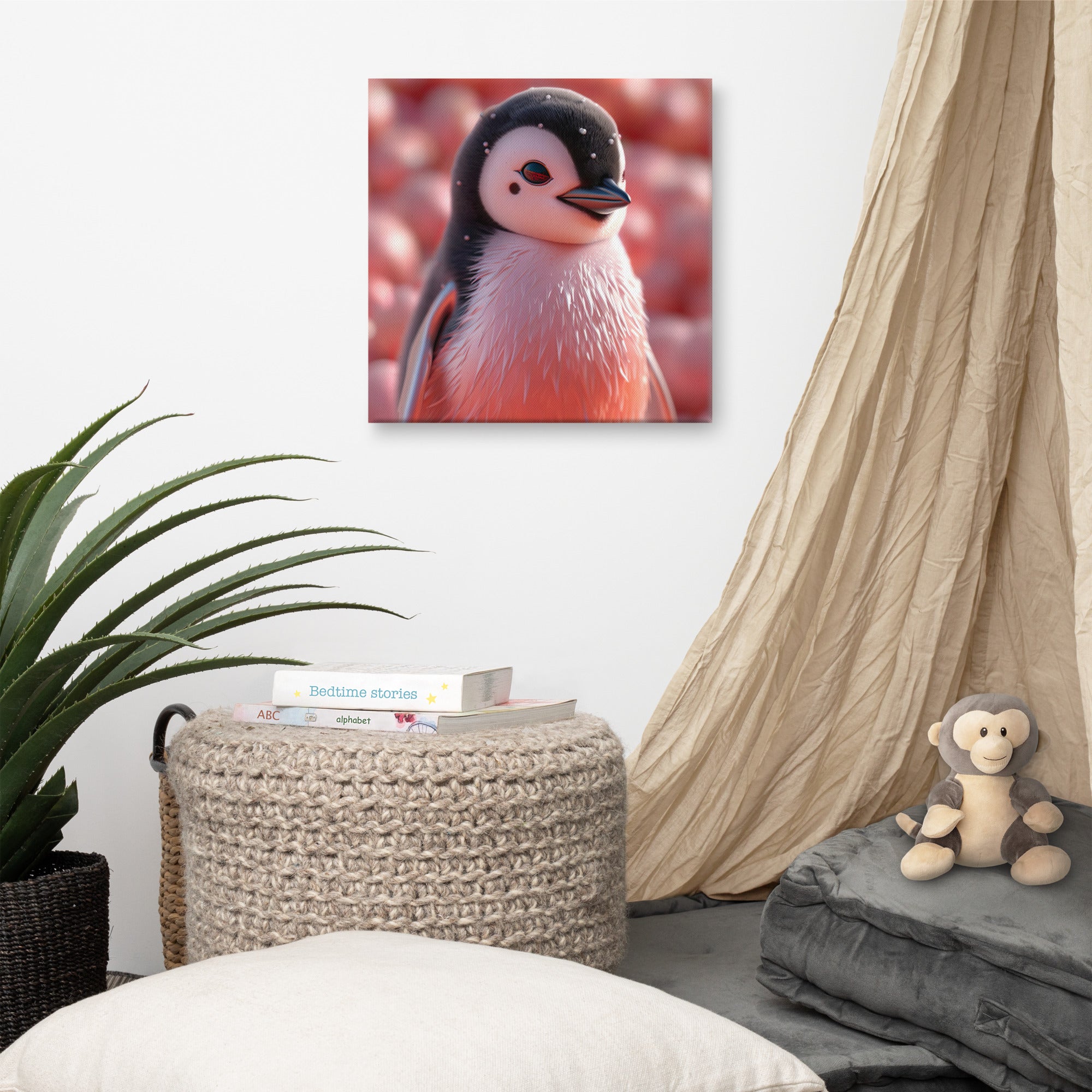 Pinguin rosa, Leinwand - Cooroi