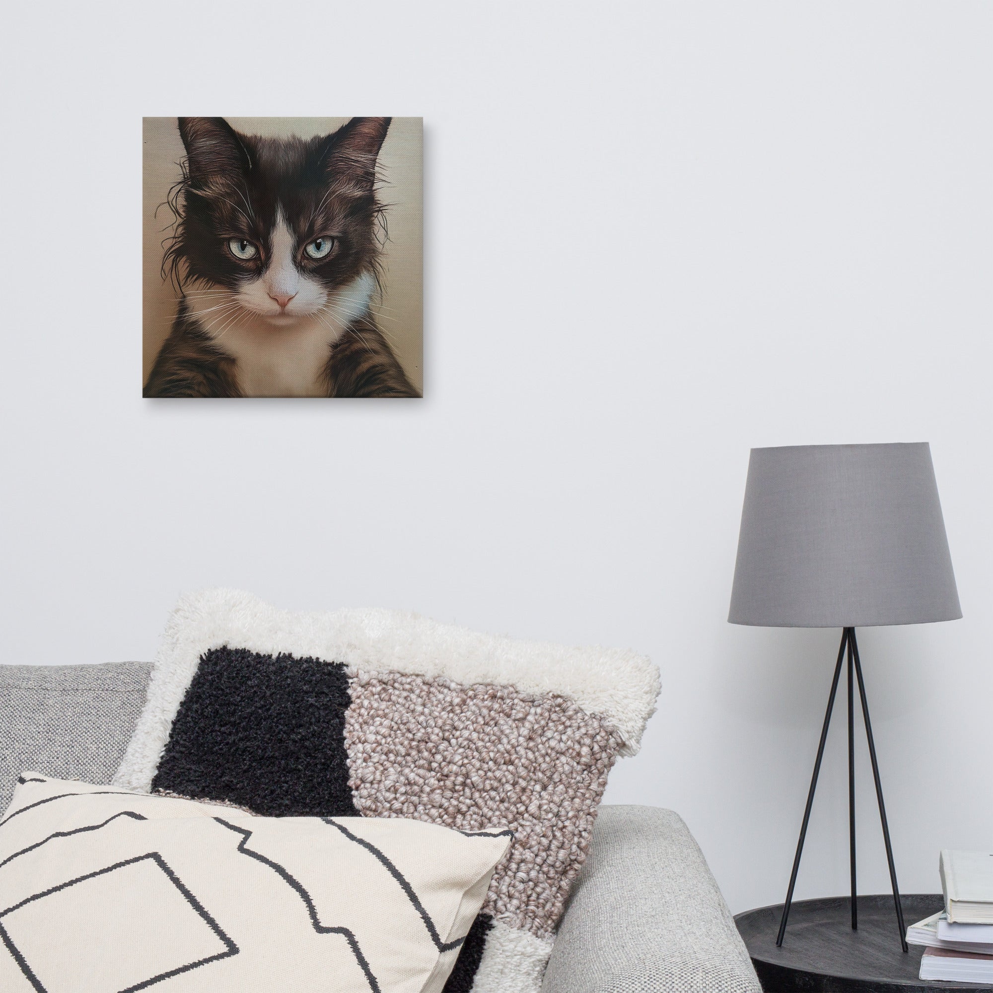 Katze im direkten Blick, Leinwand - Cooroi