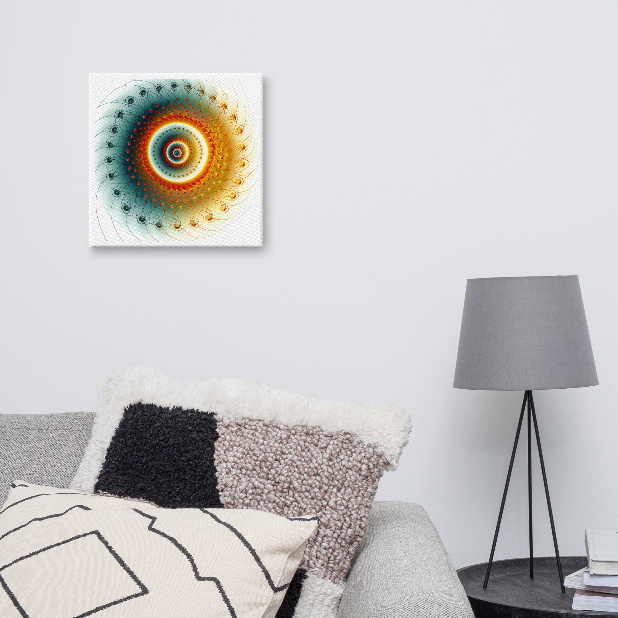 Farbiges Spiralmuster, Leinwand - Cooroi