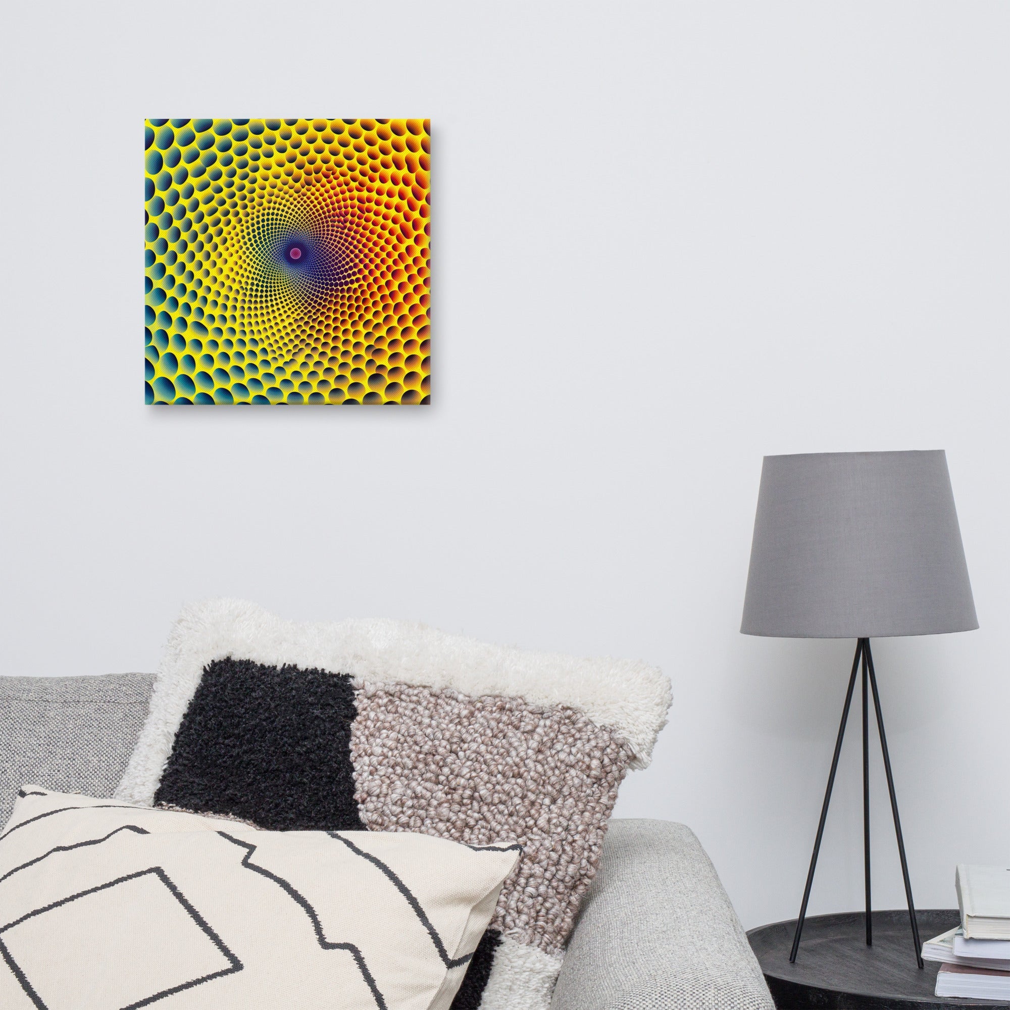 Buntes 3D - Hexagon, Leinwand - Cooroi