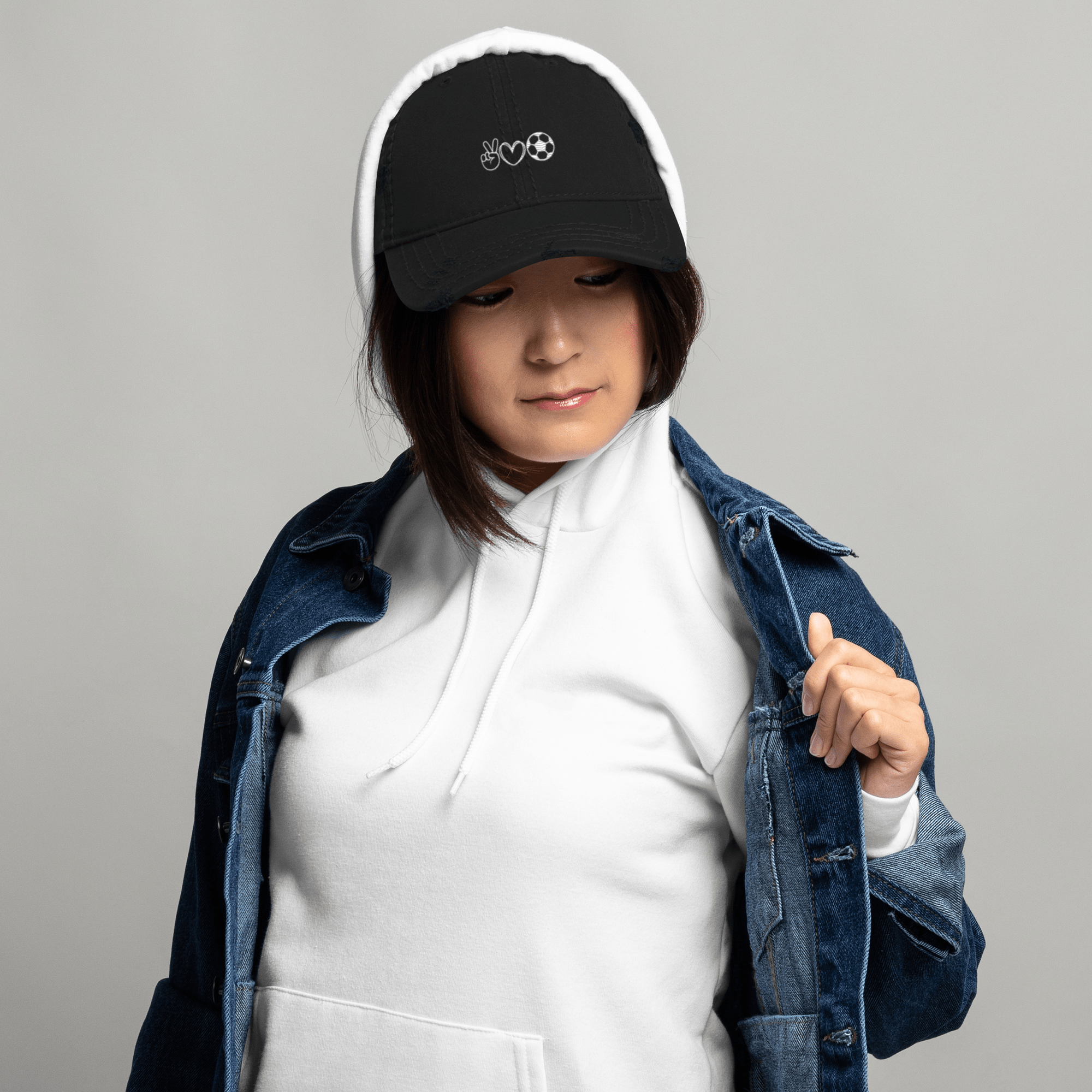 Ich liebe Fußball Dad - Hat im Used - Look - Cooroi