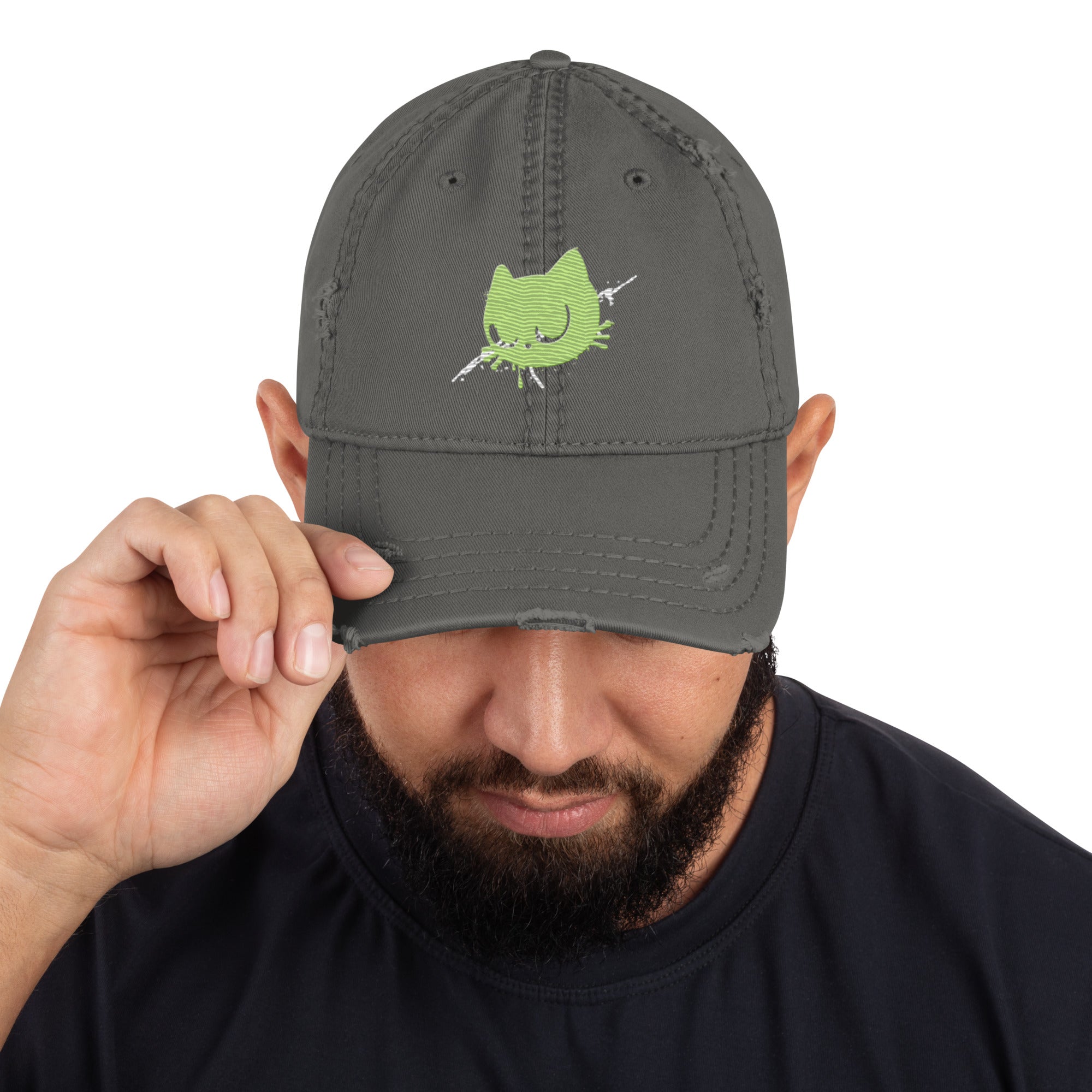 Crazy Cat Dad - Hat im Used - Look - Cooroi