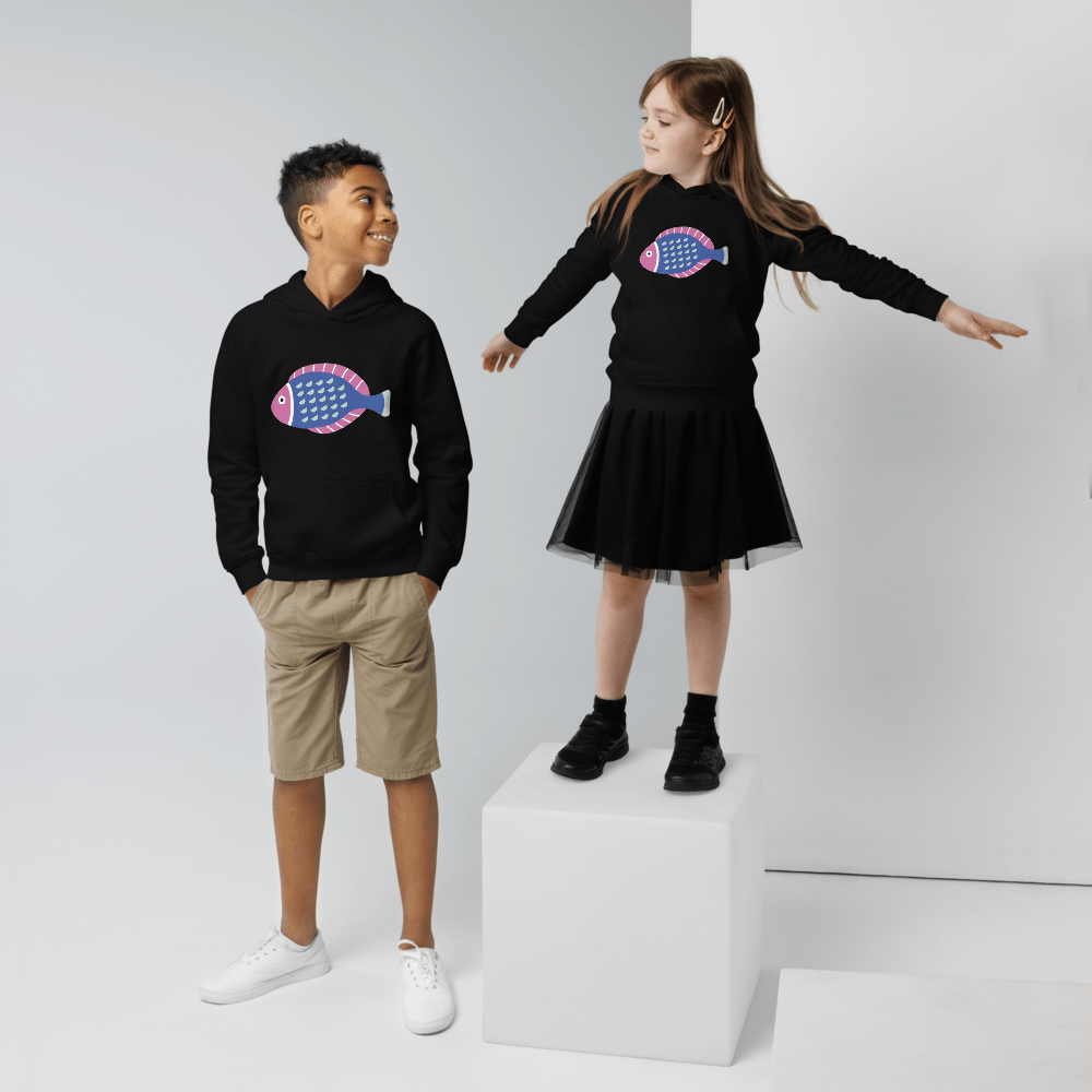 Fisch Rosa Hoodie für Kinder