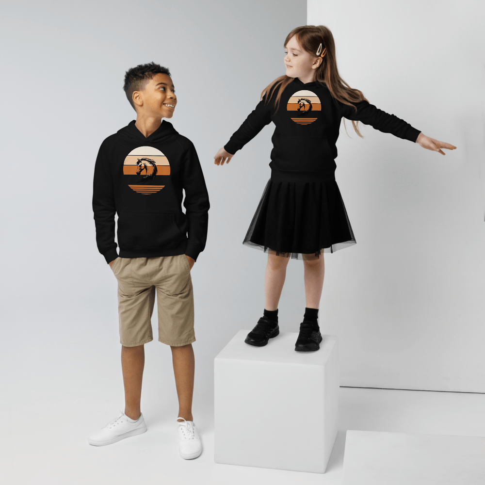 Pferd, Öko - Kapuzenpullover für Kinder - Cooroi