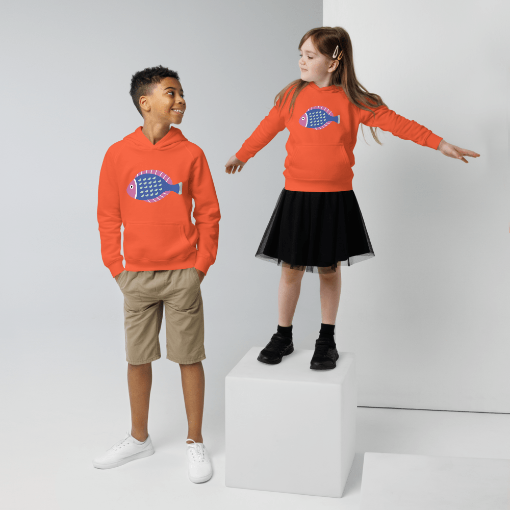 Fisch Rosa Hoodie für Kinder