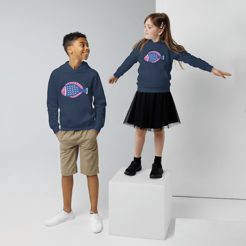 Fisch Rosa Hoodie für Kinder