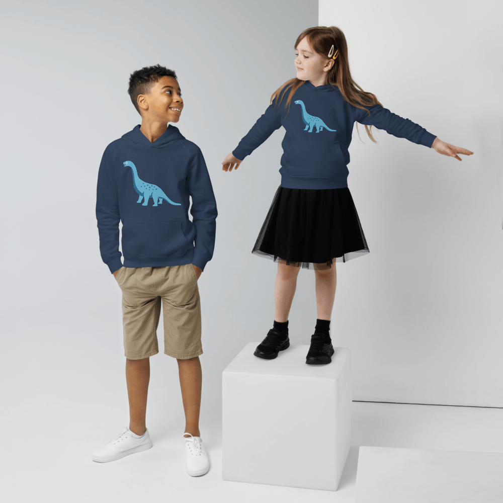 Dino Öko-Kapuzenpullover für Kinder