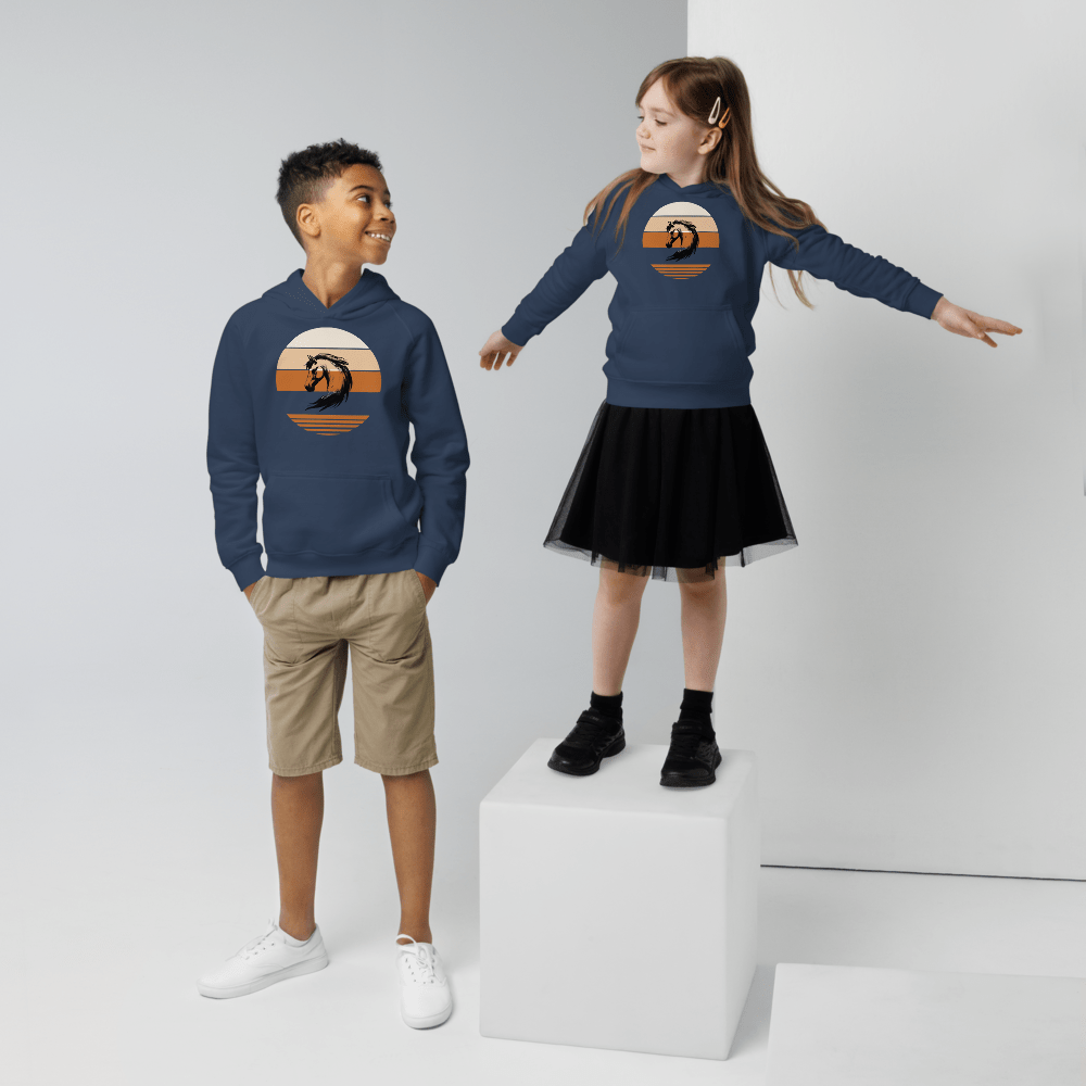 Pferd, Öko - Kapuzenpullover für Kinder - Cooroi