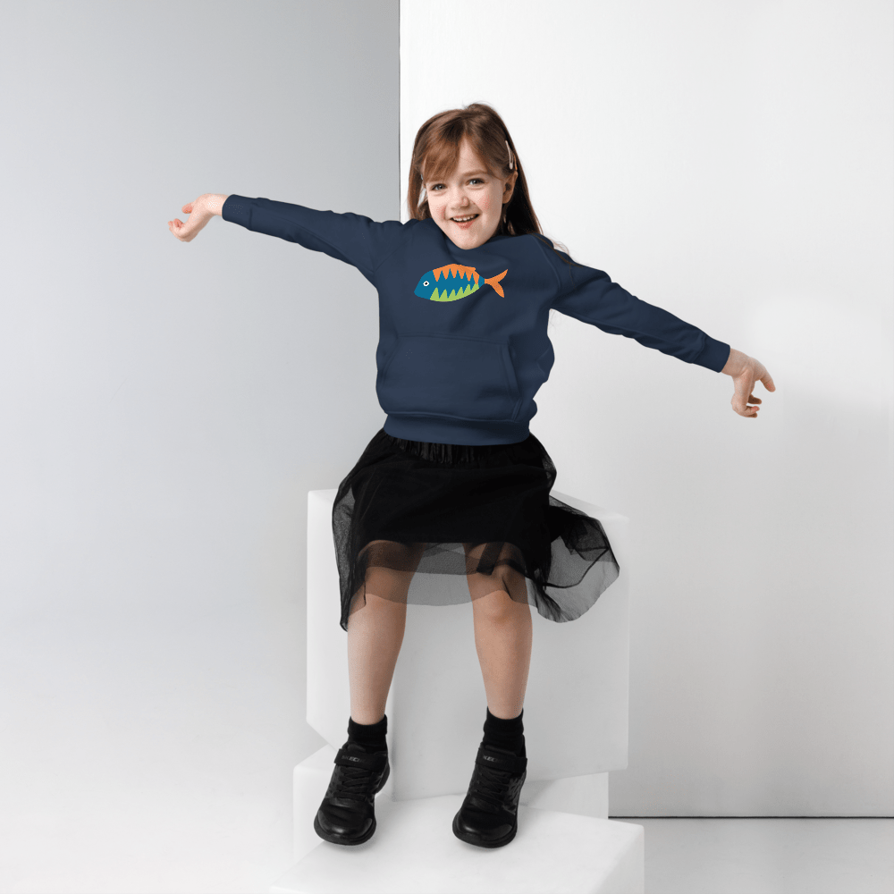 Fisch Öko-Kapuzenpullover für Kinder