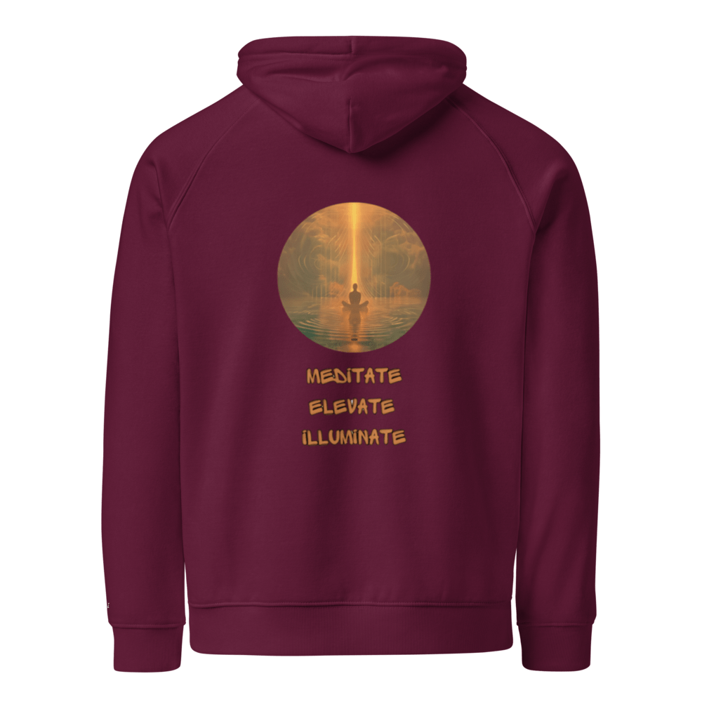 Mediatate, Elevate, Illuminate, Unisex Bio - Raglan - Hoodie - Cooroi