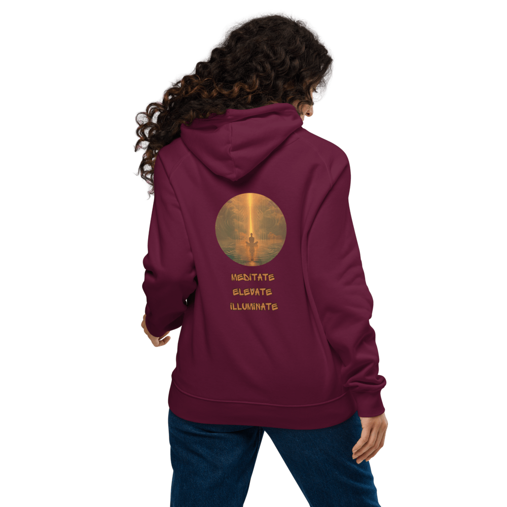 Mediatate, Elevate, Illuminate, Unisex Bio - Raglan - Hoodie - Cooroi