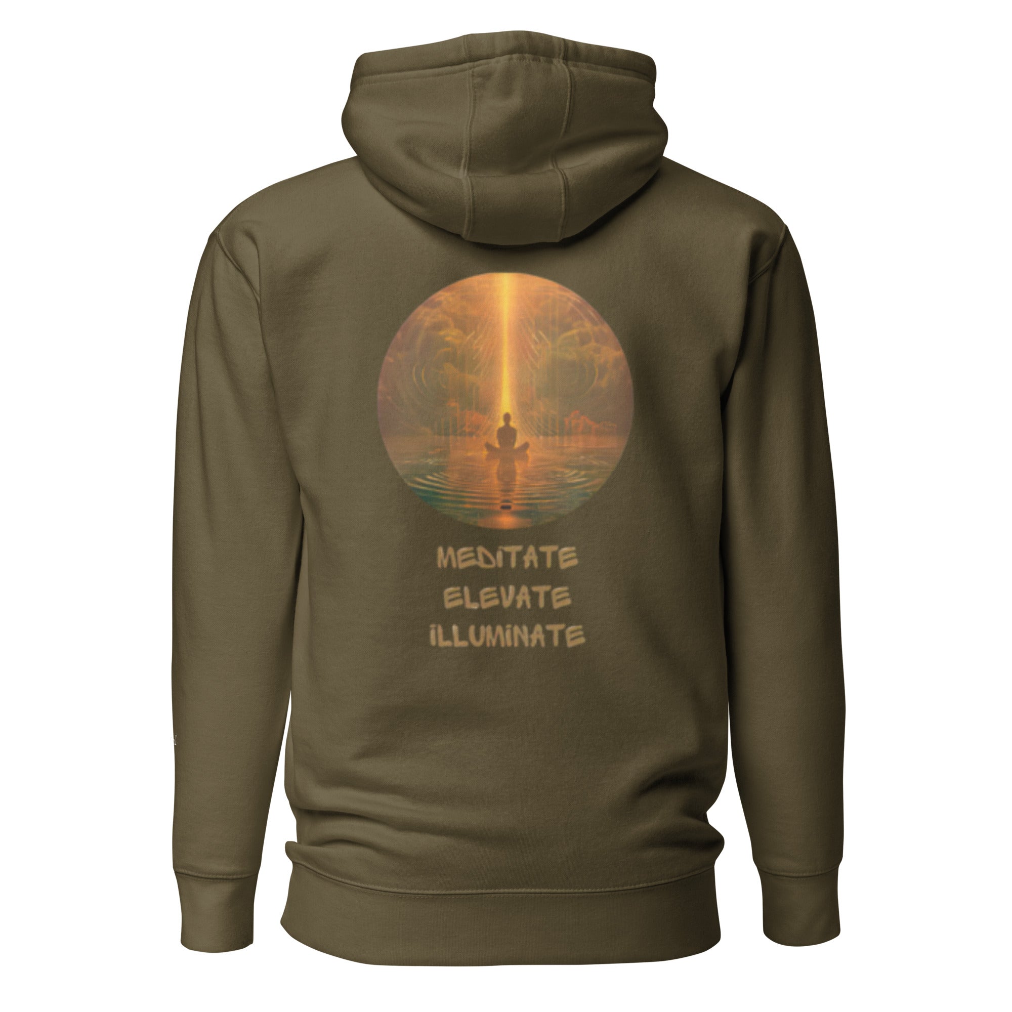 Meditate, Elevate, Illuminate, Unisex - Kapuzenpullover - Cooroi