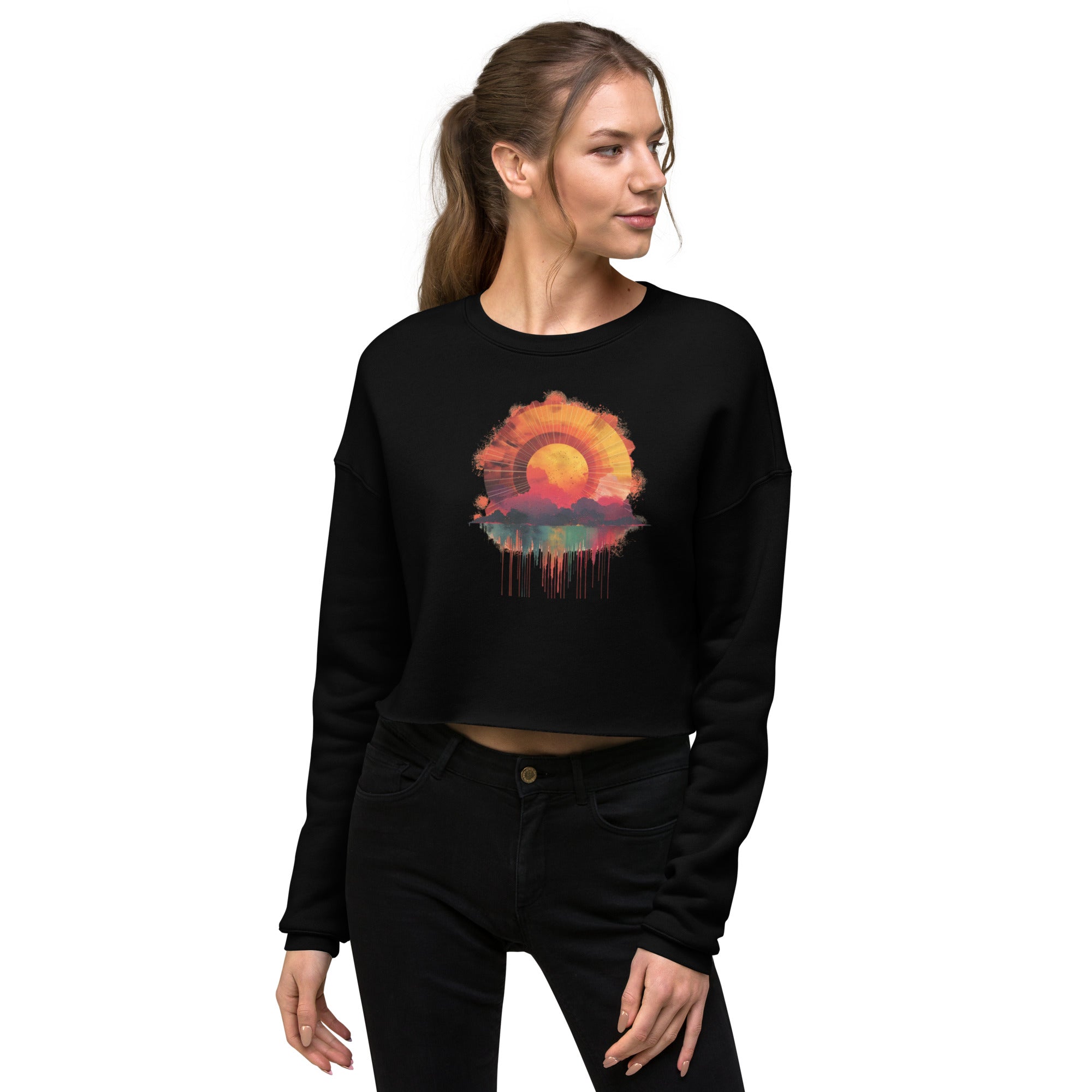 Sun image Crop-Pullover
