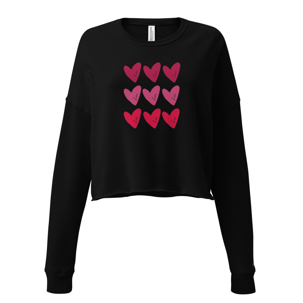 Hearts Crop-Pullover
