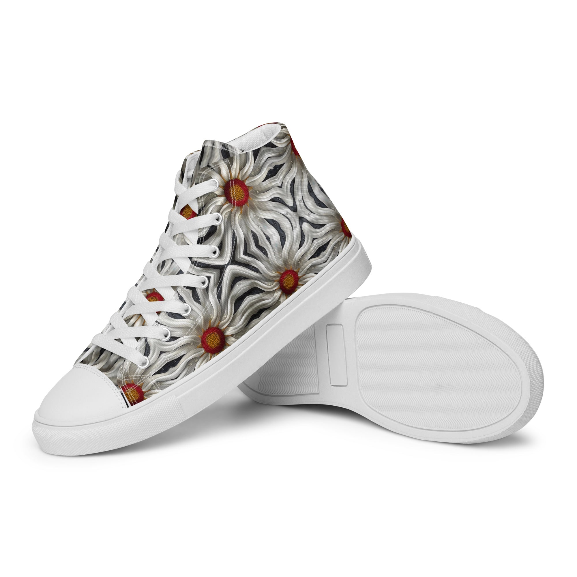 Margeriten High - Top Leinenschuhe für Damen - Cooroi