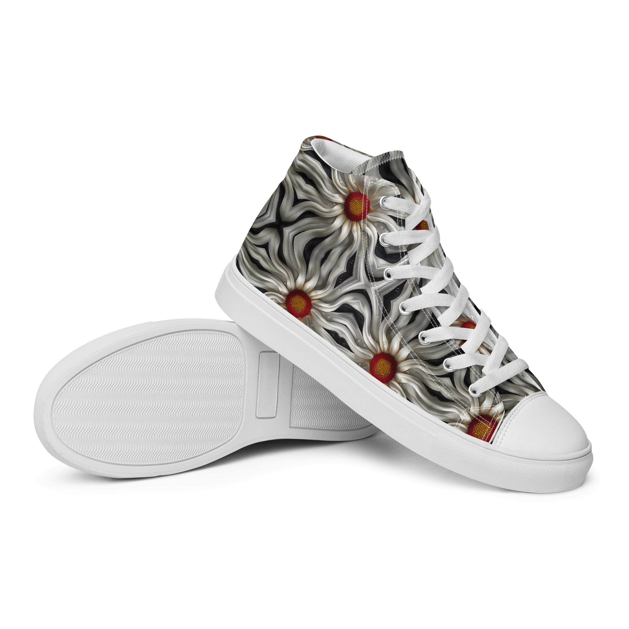 Margeriten High - Top Leinenschuhe für Damen - Cooroi