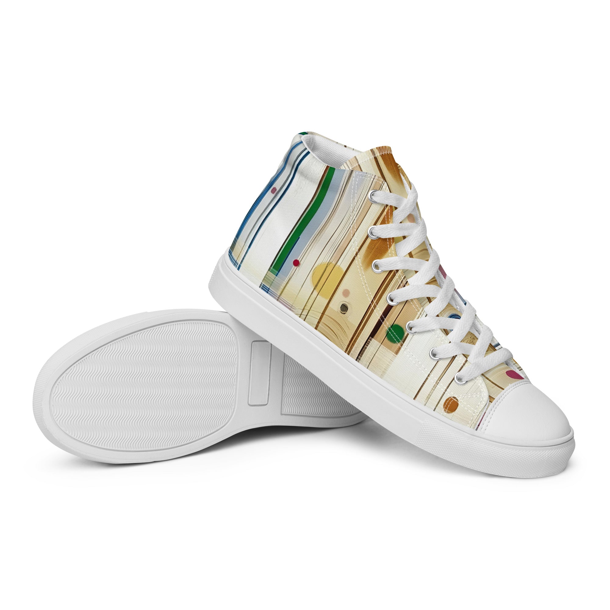 Muster High - Top Leinenschuhe für Damen - Cooroi