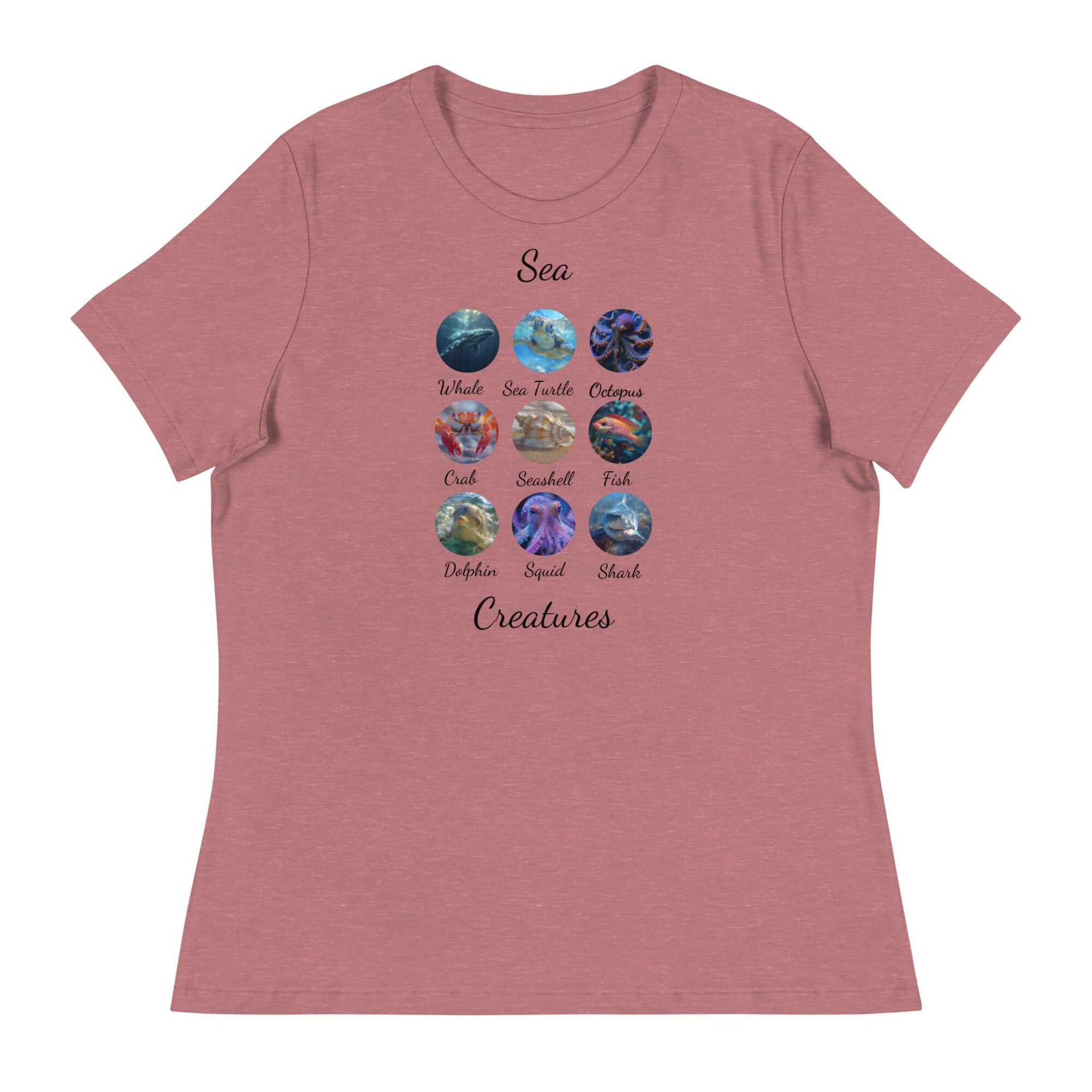 Sea Creatures, Women's Relaxed T-Shirt - Cooroi
