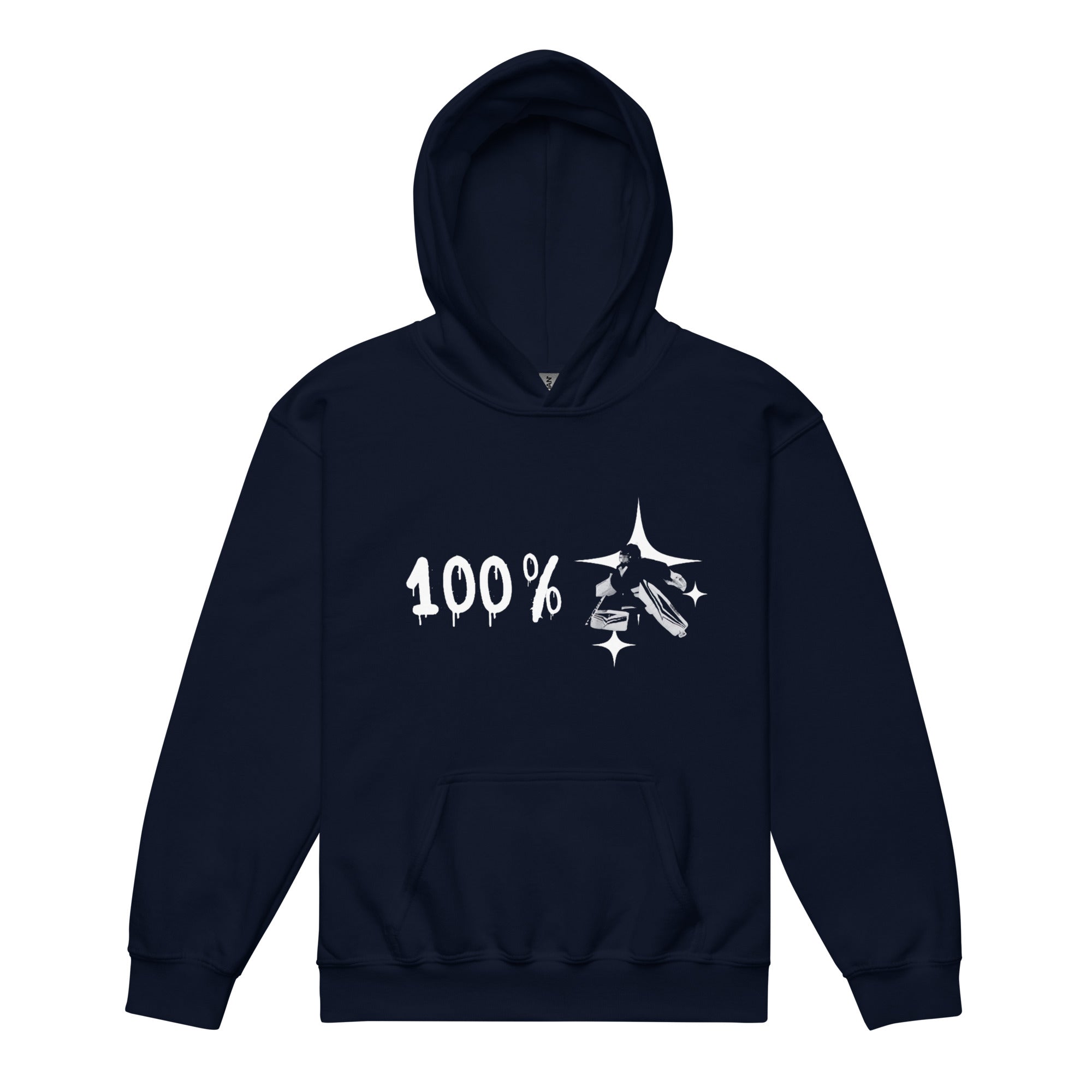 100 % Goalie, Heavy-Blend Hoodie für Jugendliche