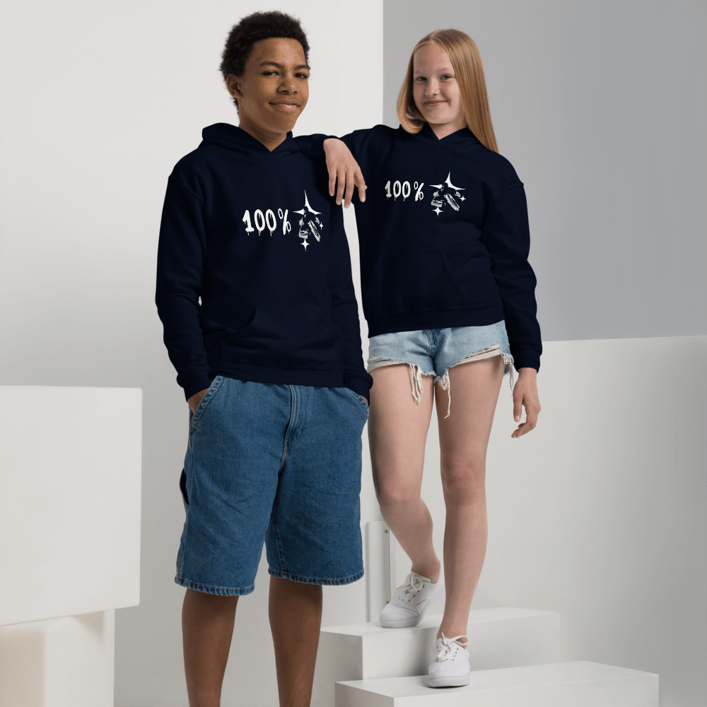 100 % Goalie, Heavy-Blend Hoodie für Jugendliche