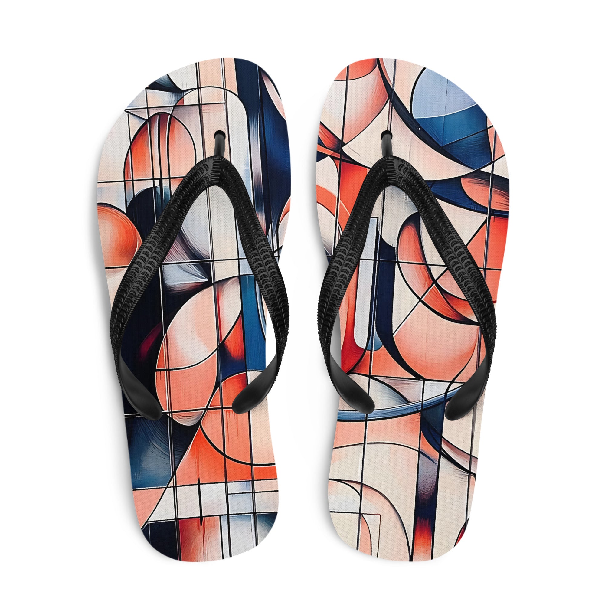 Flip - Flops Geometrik - Bunt, Bequem & Perfekt für Sommer & Strand - Cooroi