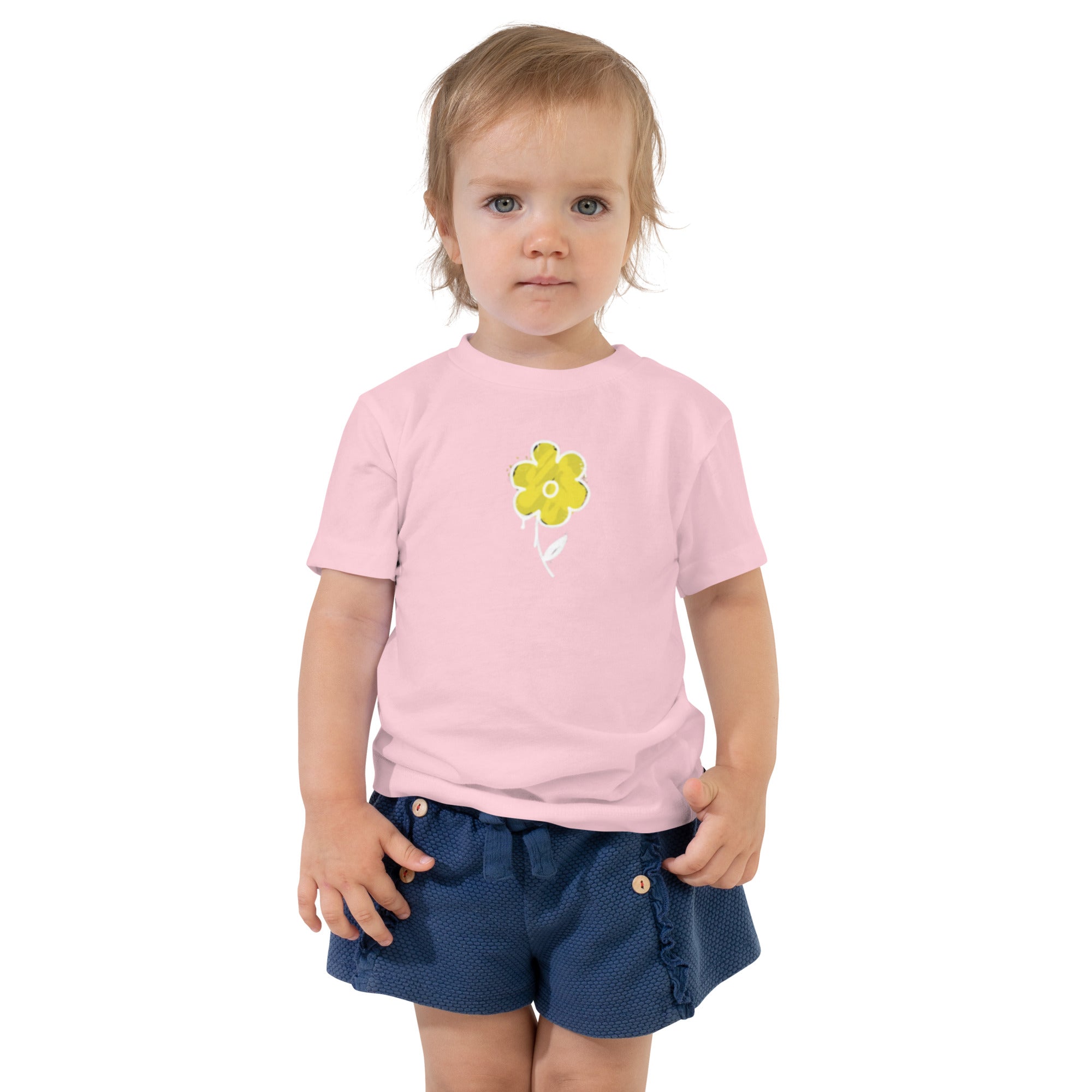 Mädchen T-Shirt Blumenmotiv pink