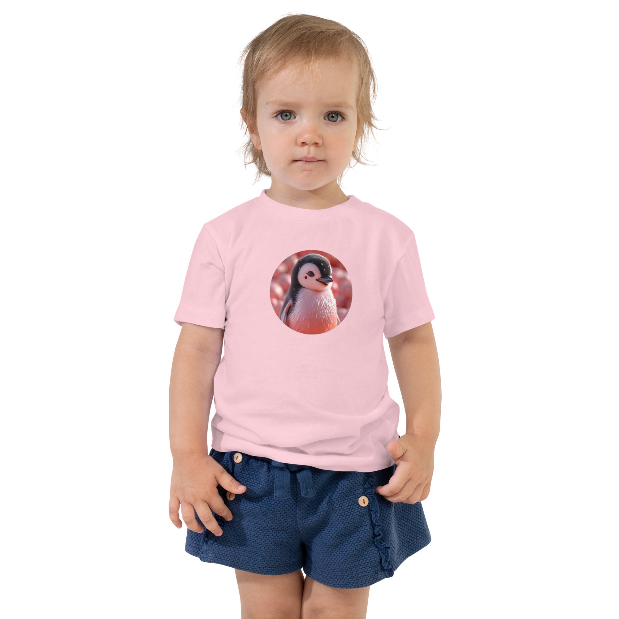 Mädchen T-Shirt Pinguinmotiv pink