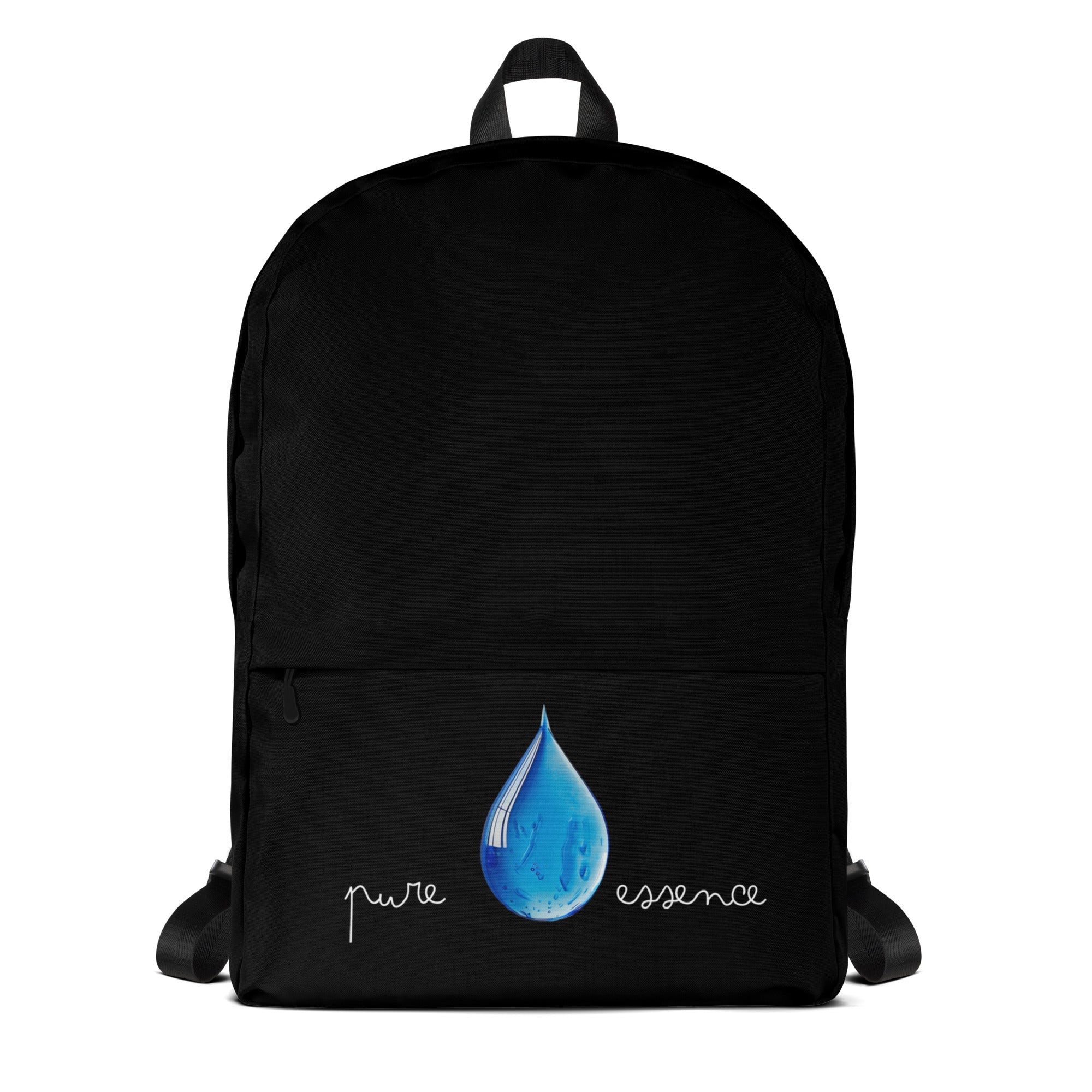 Pure Essence Rucksack – black, waterproof, lightweight backpack for daily use and sports.