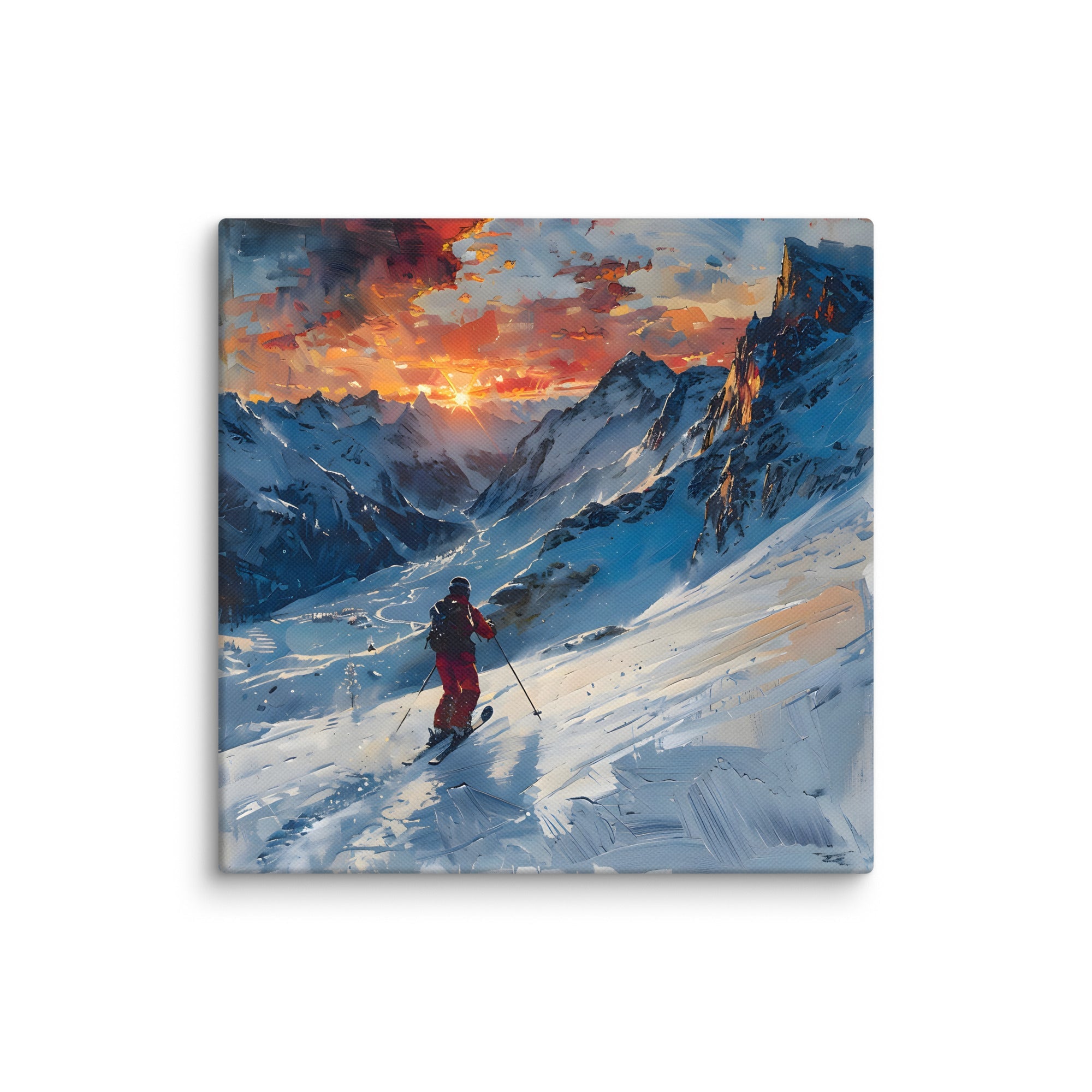 Skifahrer, Leinwand - Cooroi
