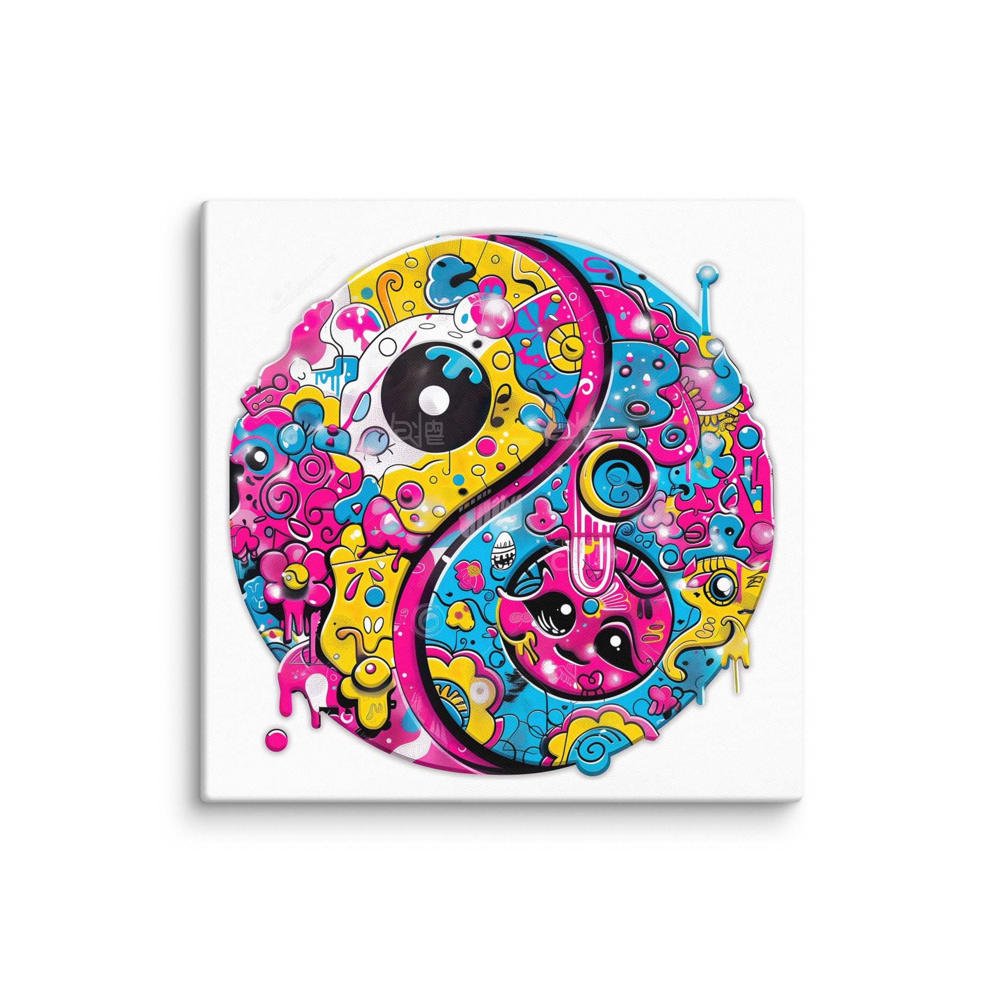 Yin - Yang Cartoon Kunst, Leinwand - Cooroi
