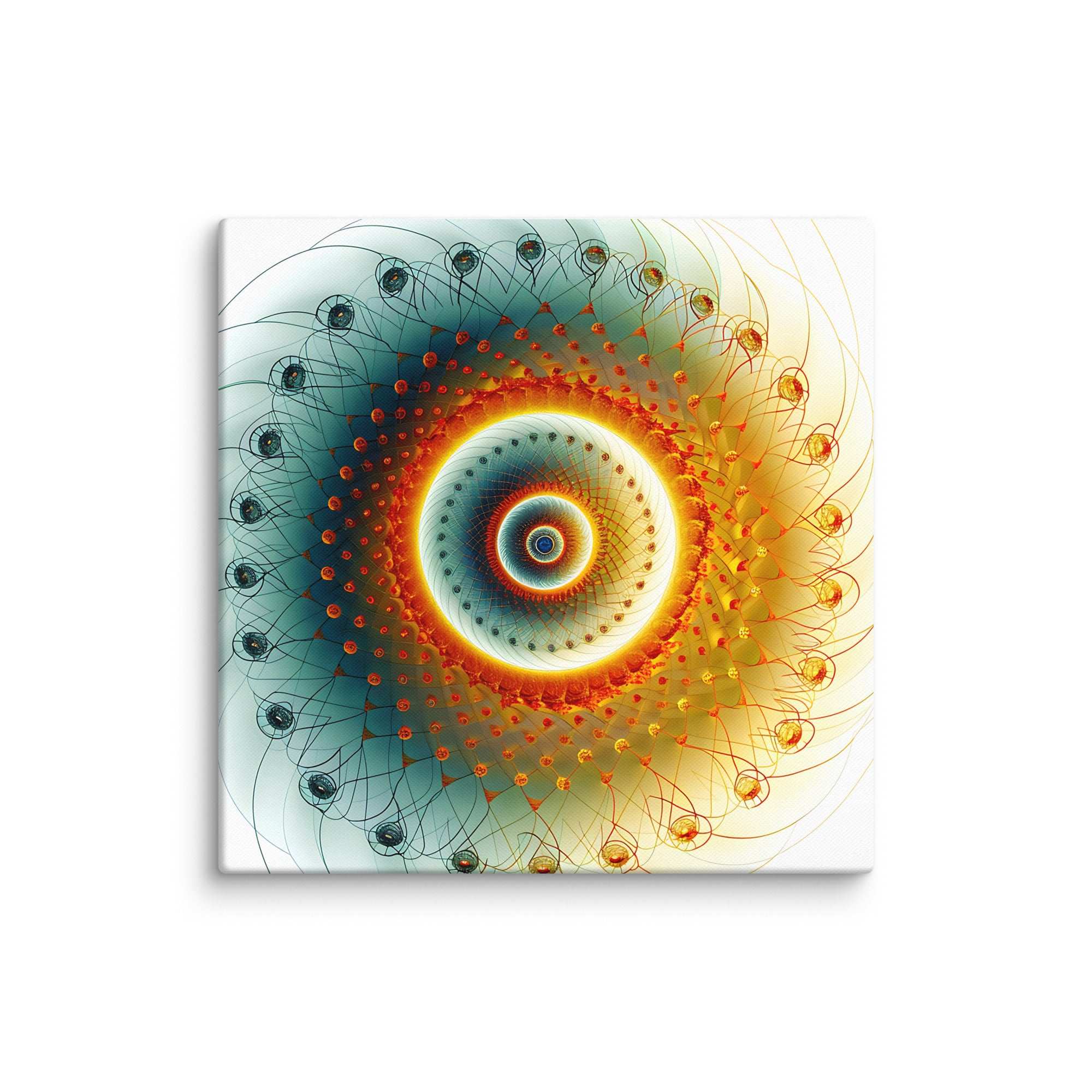 Farbiges Spiralmuster, Leinwand - Cooroi