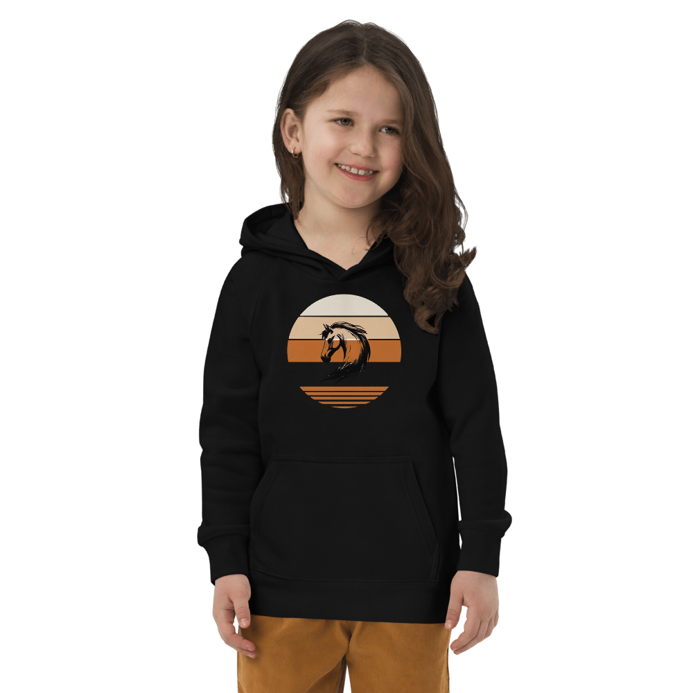 Pferd, Öko - Kapuzenpullover für Kinder - Cooroi