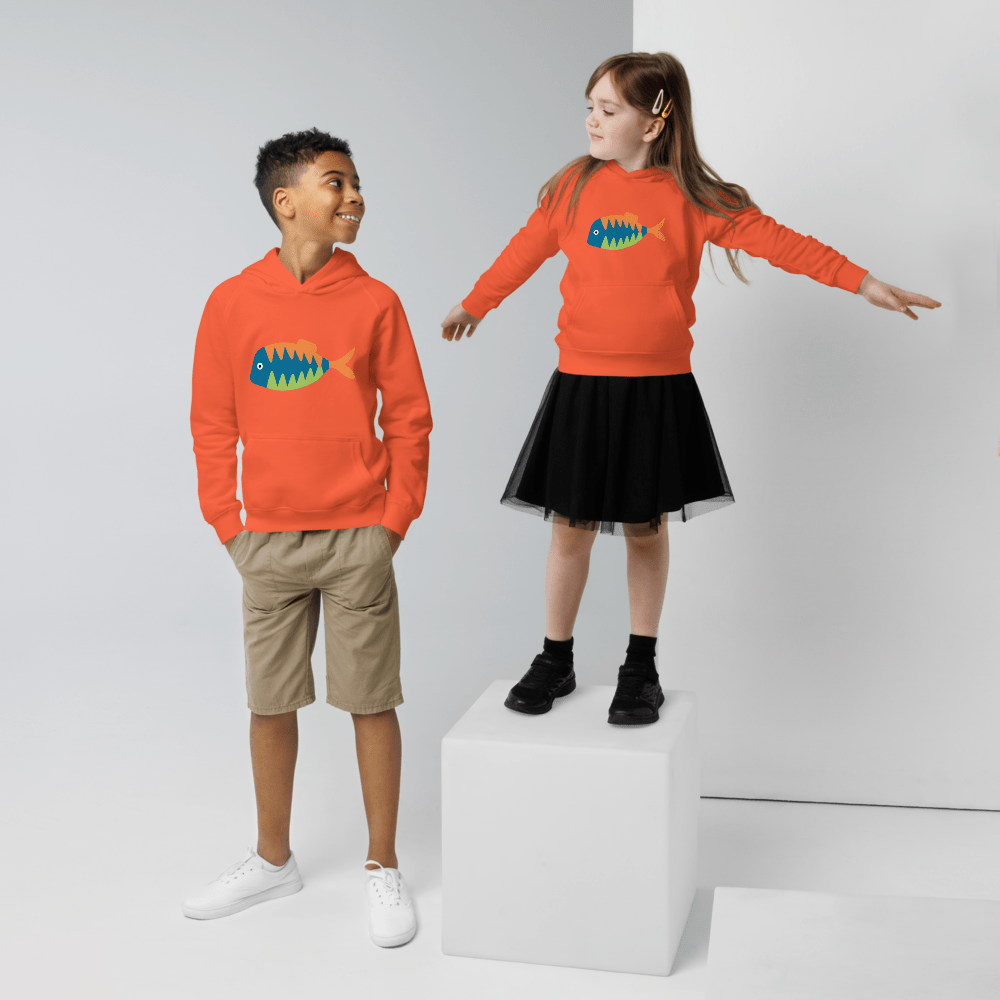 Fisch Öko-Kapuzenpullover für Kinder