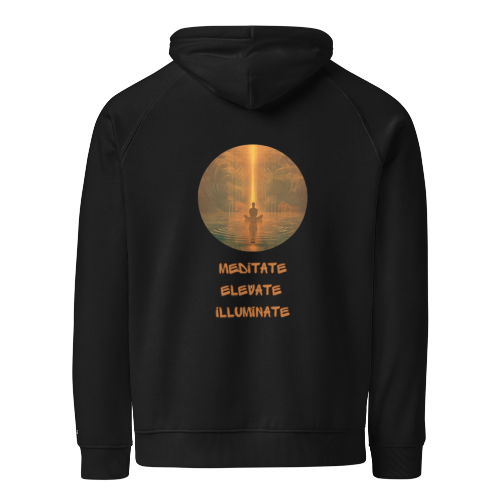 Mediatate, Elevate, Illuminate, Unisex Bio - Raglan - Hoodie - Cooroi