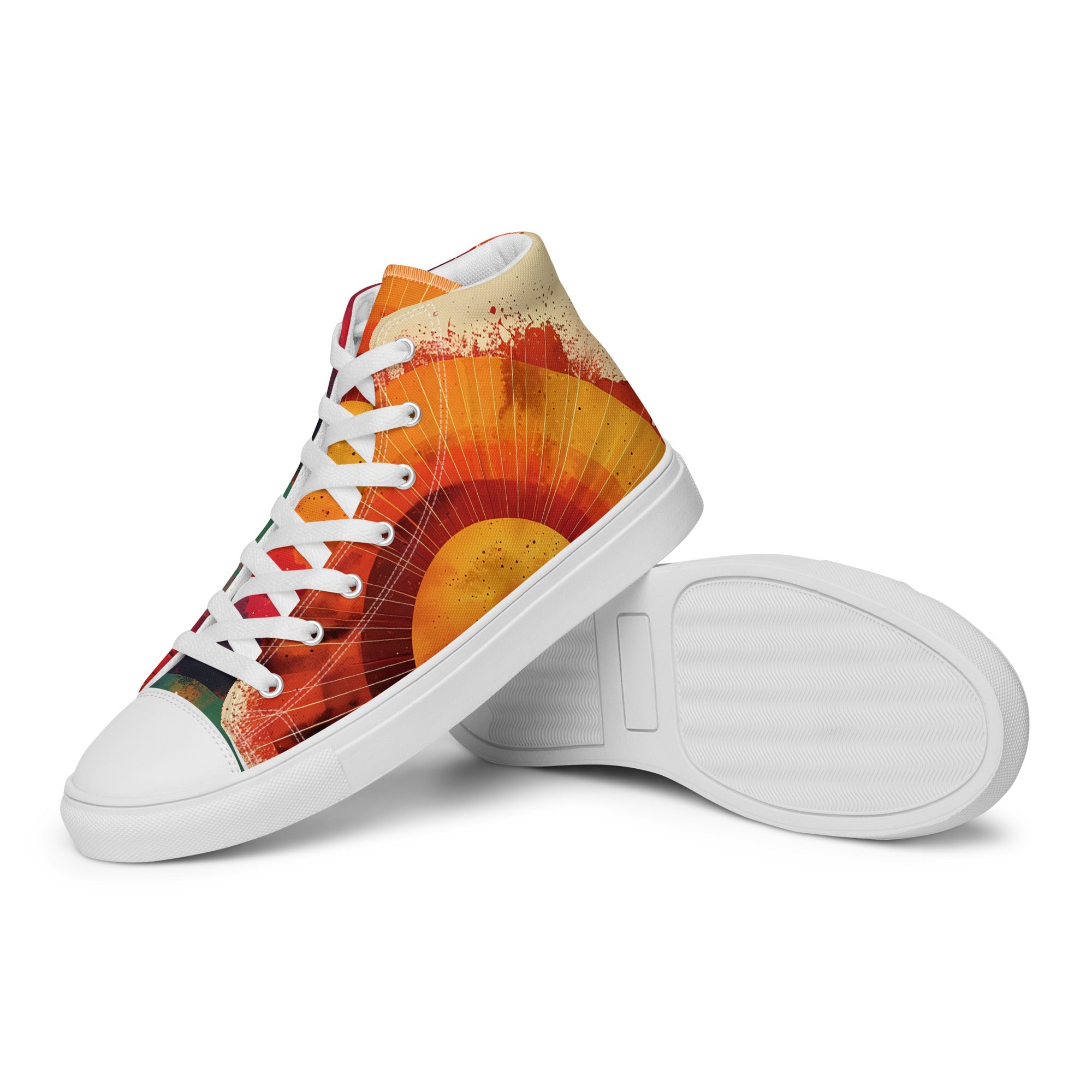 Sonnenaufgang High - Top Leinenschuhe für Damen - Cooroi
