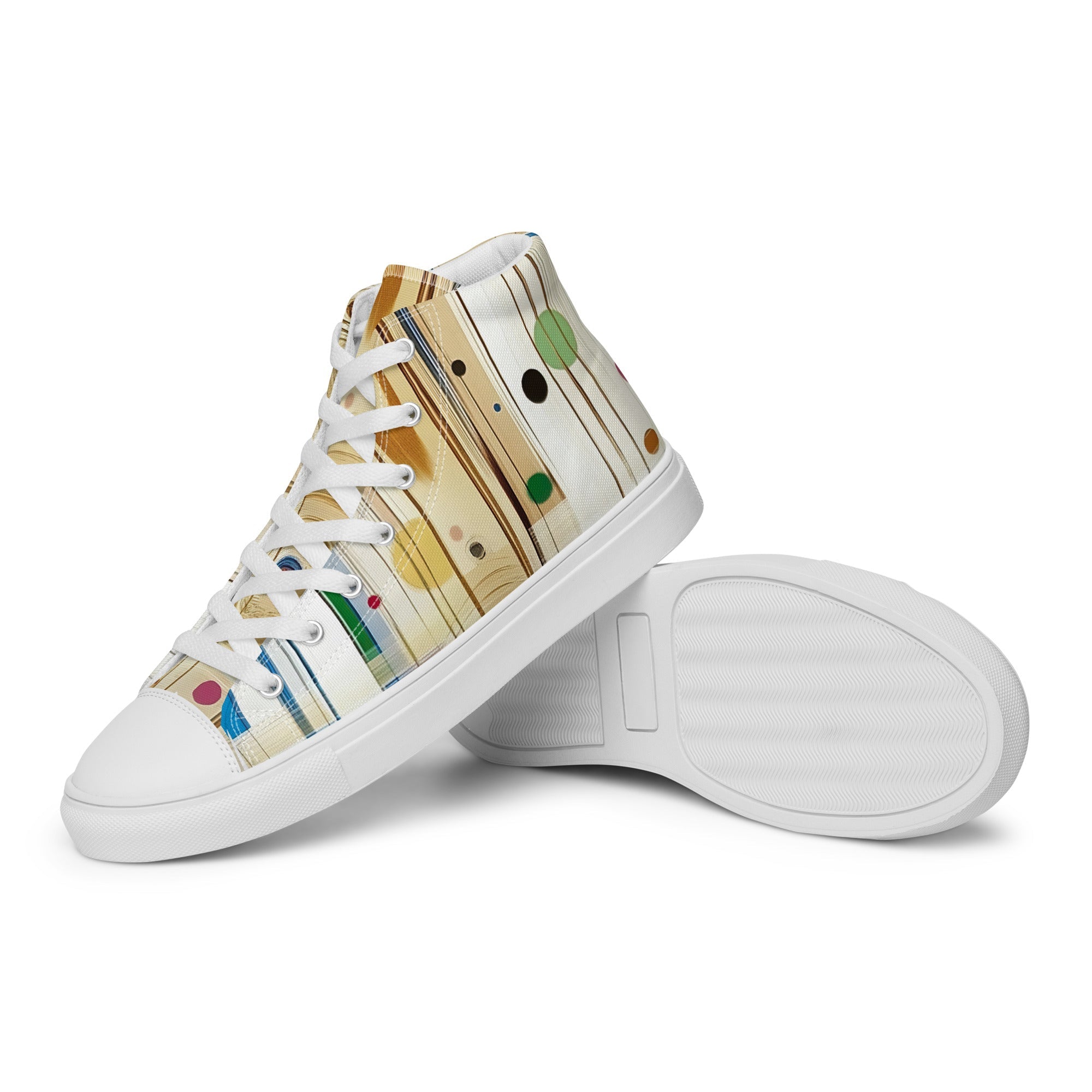 Muster High - Top Leinenschuhe für Damen - Cooroi