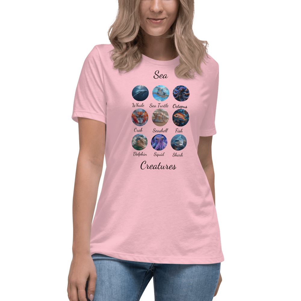 Sea Creatures, Women's Relaxed T-Shirt - Cooroi