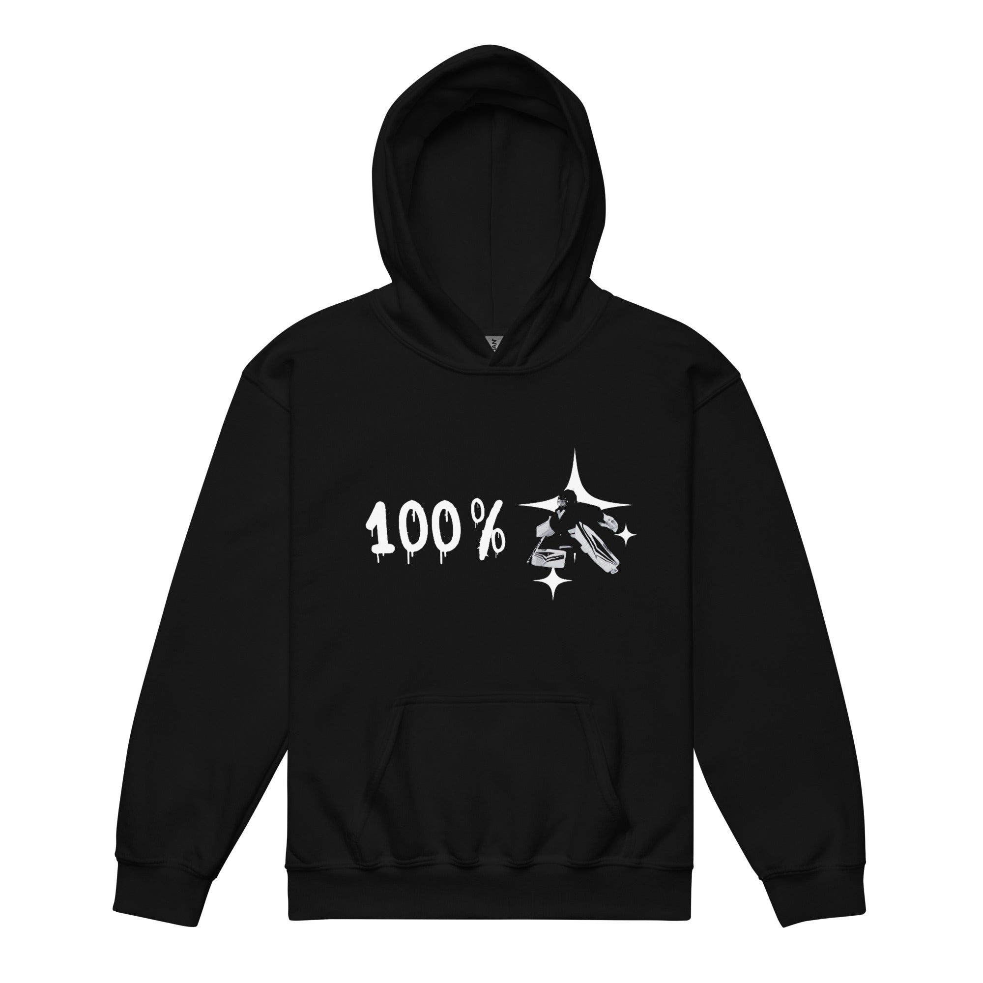 100 % Goalie, Heavy-Blend Hoodie für Jugendliche
