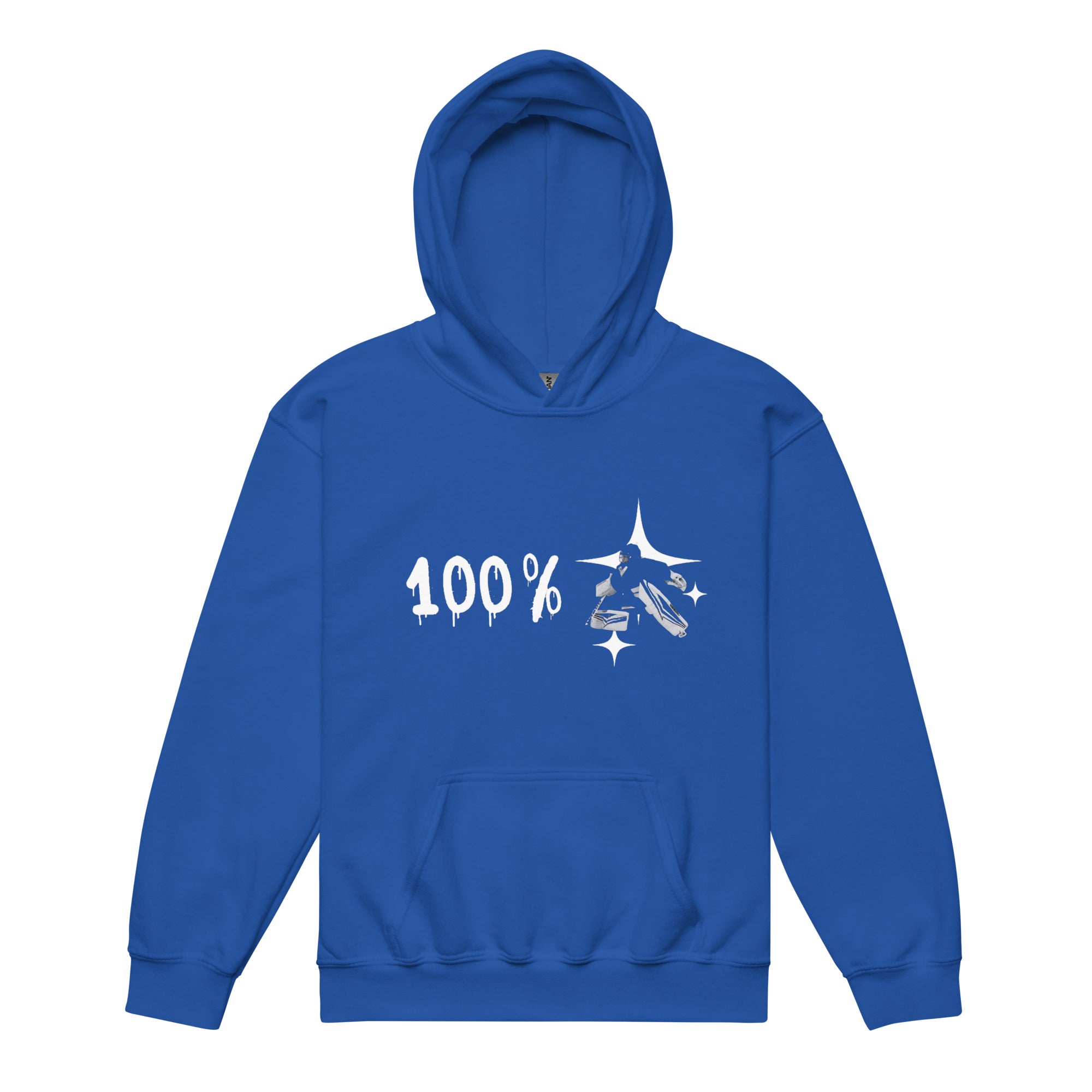 100 % Goalie, Heavy-Blend Hoodie für Jugendliche